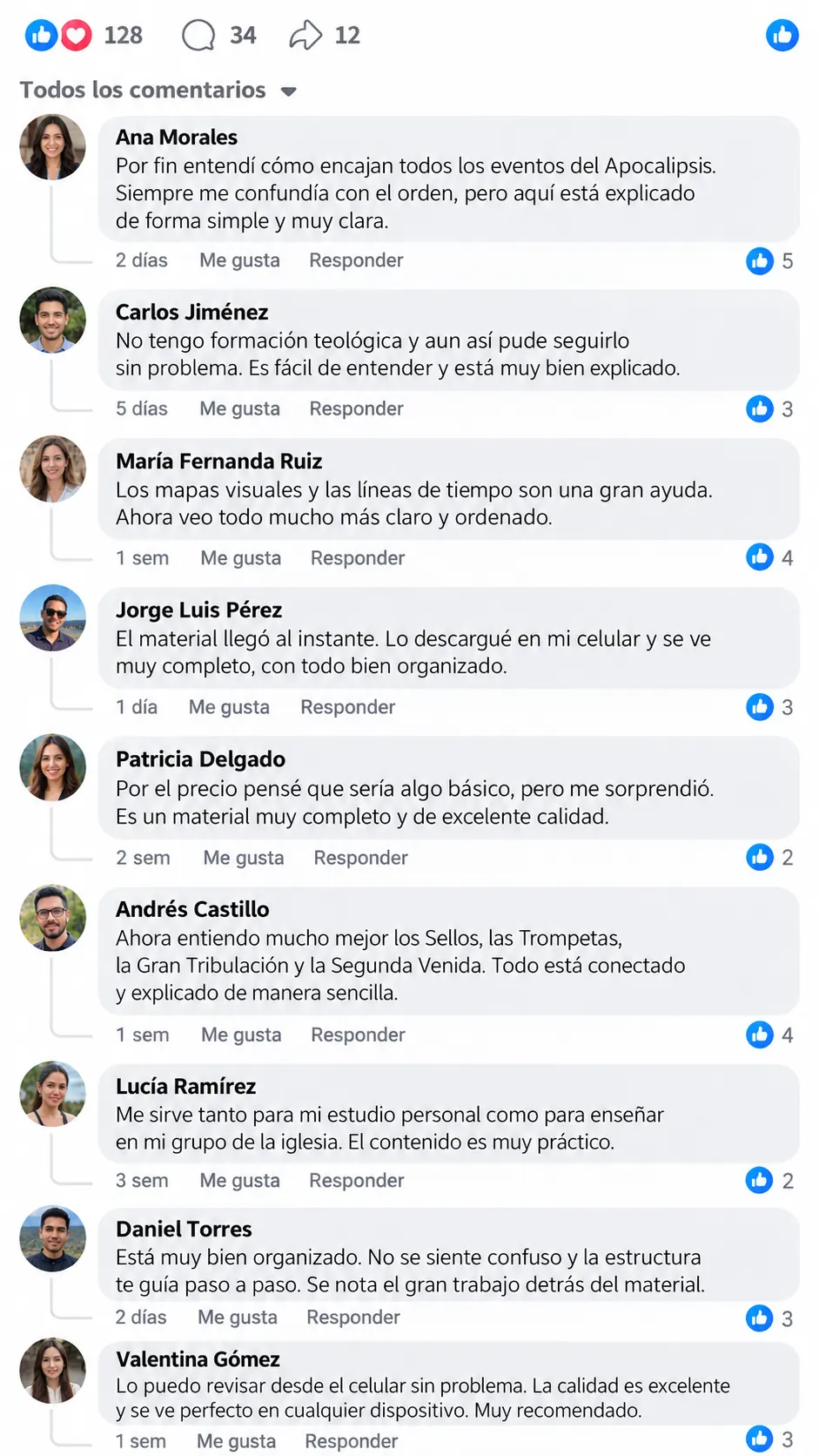 Comentarios de estudiantes sobre Apocalipsis en Orden
